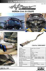 HKS Hi-Power Muffler for Civic SI Coupe (FC3) HKS Catback  AXOPROS