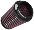 K&N Filter Universal Rubber Filter 3  Flange 4 1/2 Base inch 3 1/2 inch Top 5 3/4 inch Height K&N Engineering Air Filters - Universal Fit  AXOPROS