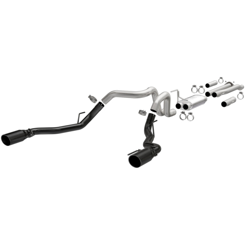 MagnaFlow SYS Cat-Back 2017 Ford F-150 Raptor 3.5L Dual Black Coated 3in Tips Magnaflow Catback  AXOPROS