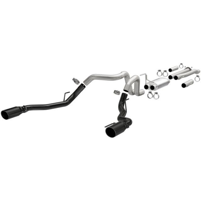 MagnaFlow SYS Cat-Back 2017 Ford F-150 Raptor 3.5L Dual Black Coated 3in Tips Magnaflow Catback  AXOPROS
