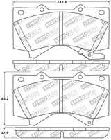 StopTech 13-18 Toyota Land Cruiser Performance Front Brake Pads Stoptech Brake Pads - Performance  AXOPROS