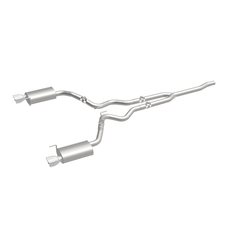 MagnaFlow Cat Back, SS, 2.5in, Street, Dual Split Polished 4.5in Tips 2015 Ford Mustang Ecoboost Magnaflow Catback  AXOPROS