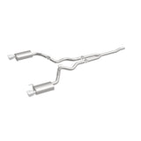 MagnaFlow Cat Back, SS, 2.5in, Street, Dual Split Polished 4.5in Tips 2015 Ford Mustang Ecoboost Magnaflow Catback  AXOPROS