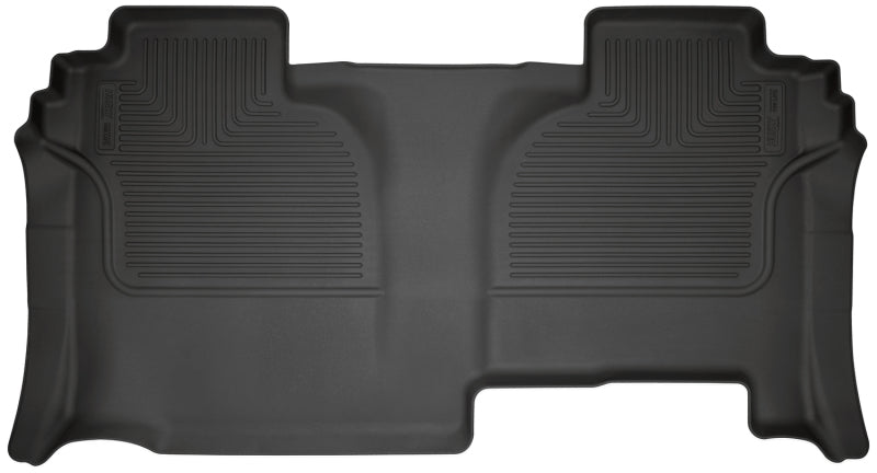 Husky Liners 20-24 Chevrolet Silverado 2500/3500HD DC WeatherBeater 2nd Seat Black Floor Liners Husky Liners Floor Mats - Rubber  AXOPROS