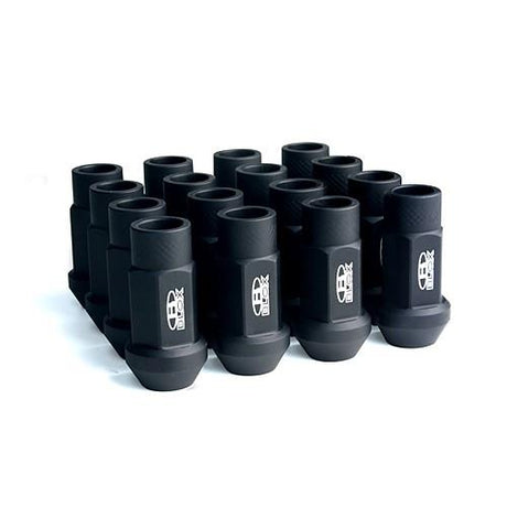 BLOX Racing Street Series Forged Lug Nuts - Flat Black 12 x 1.25mm - Set of 20 (New Design) BLOX Racing Lug Nuts  AXOPROS