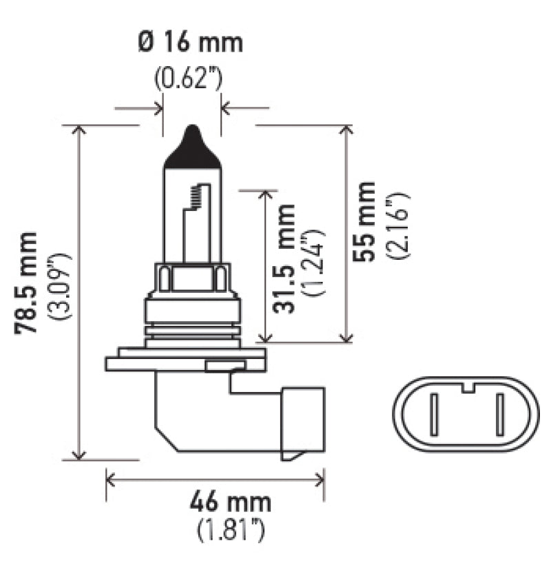 Hella Optilux HB4 9006 12V/55W XY Xenon Yellow Bulb Hella Bulbs  AXOPROS