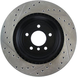 StopTech 06 BMW 330 / 07-09 BMW 335 Slotted & Drilled Left Rear Rotor Stoptech Brake Rotors - Slot & Drilled  AXOPROS