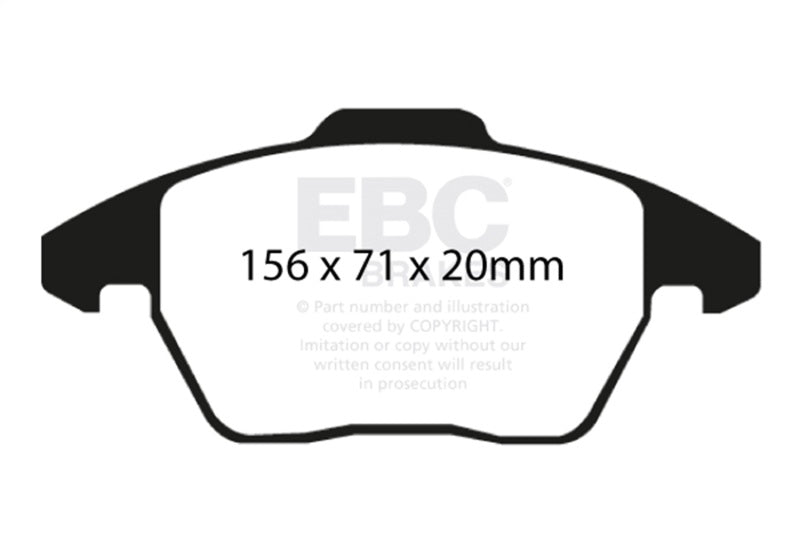 EBC 06-13 Audi A3 2.0 Turbo (Girling rear caliper) Yellowstuff Front Brake Pads EBC Brake Pads - Performance  AXOPROS