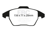 EBC 06-13 Audi A3 2.0 Turbo (Girling rear caliper) Yellowstuff Front Brake Pads EBC Brake Pads - Performance  AXOPROS