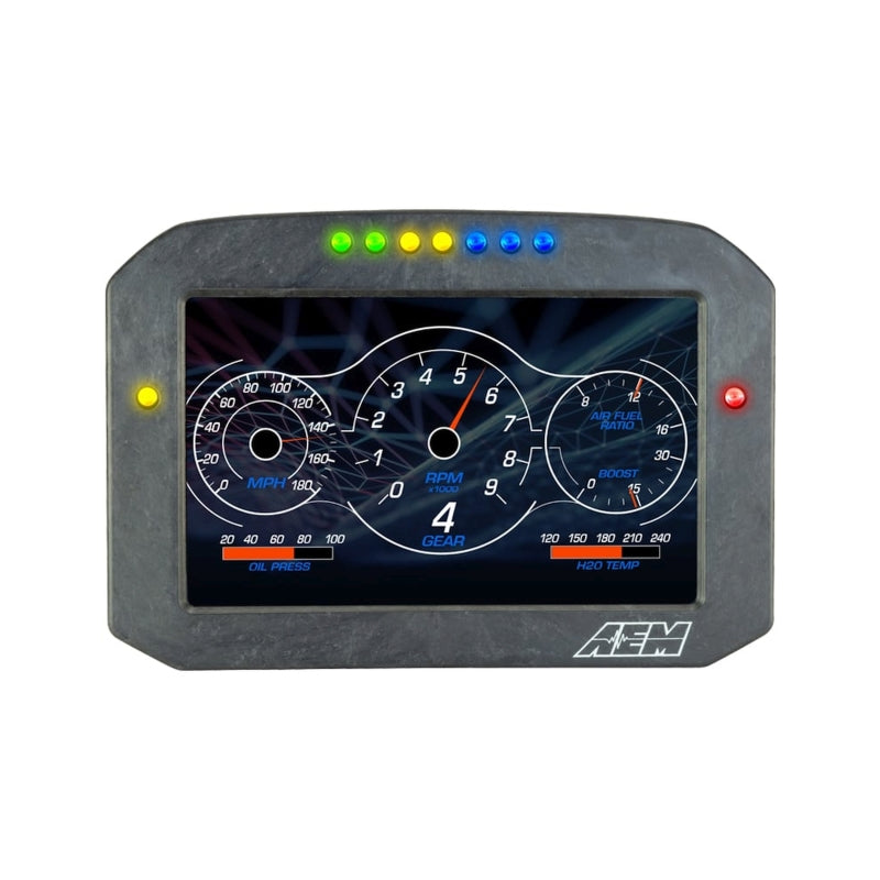 AEM AEM CD-7G Carbon Flush Digital Dash Display w/ Internal 20Hz GPS & Antenna Gauges aftermarket performance part