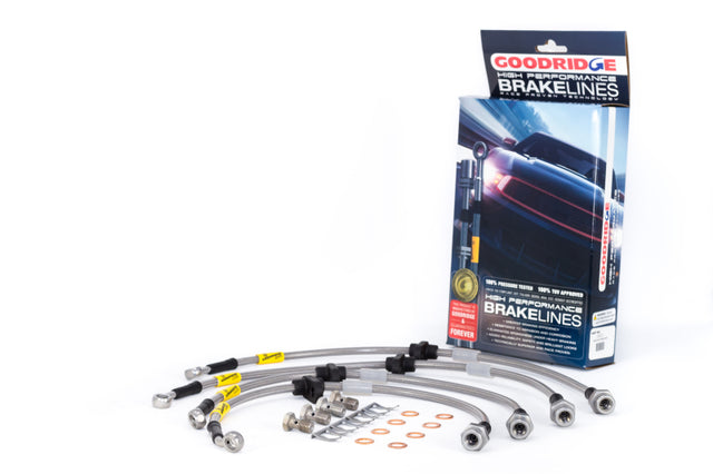 Goodridge 99-00 Honda Civic Si (w/Rear Disc) Stainless Steel Brake Line Kit Goodridge Brake Line Kits  AXOPROS