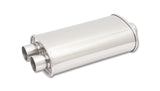 Vibrant StreetPower Oval Muff 5in x 9in x 15in long body 3in in I.D. x dual 2.5in out Center-Dual Vibrant Muffler  AXOPROS