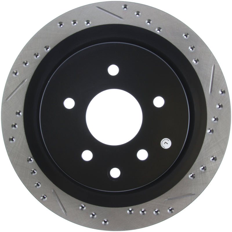 StopTech 06-07 350Z / 05-07 G35 / 06-07 G35X SportStop Slotted & Drilled Rear Left Rotor Stoptech Brake Rotors - Slot & Drilled  AXOPROS