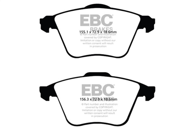 EBC 07-13 Mazda 3 2.3 Turbo Yellowstuff Front Brake Pads EBC Brake Pads - Performance  AXOPROS