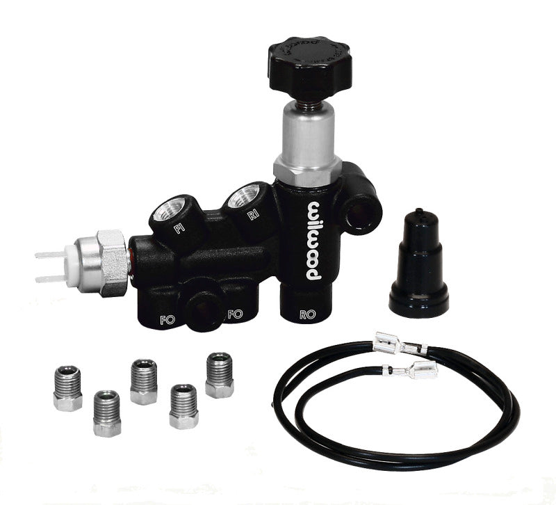 Wilwood Proportioning Valve - Knob Adjust 3/8-24 IF Combo w/ switch Wilwood Brake Hardware  AXOPROS