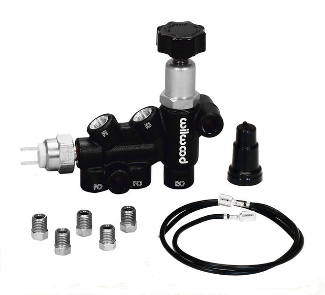 Wilwood Proportioning Valve - Knob Adjust 3/8-24 IF Combo w/ switch Wilwood Brake Hardware  AXOPROS