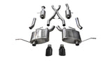 Corsa 2011-2021 Jeep Grand Cherokee Black 2.5in Dual Rear Exit Cat-Back Exhaust CORSA Performance Catback  AXOPROS