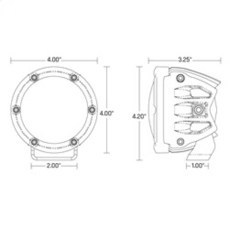 Rigid Industries 360-Series 4in LED SAE J583 Fog Light - White (Pair) Rigid Industries Light Bars & Cubes  AXOPROS