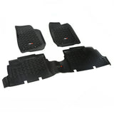 Rugged Ridge Floor Liner Front/Rear Black 2007-2018 Jeep Wrangler JK 4 Dr Rugged Ridge Floor Mats - Rubber  AXOPROS