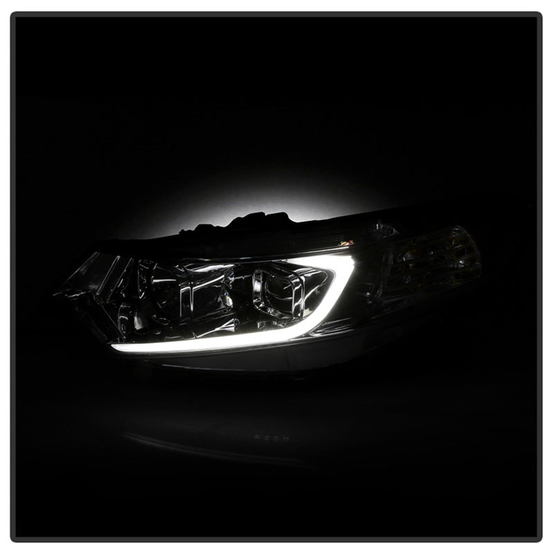 xTune 09-14 Acura TSX Projector Headlights - Light Bar DRL - Chrome (PRO-JH-ATSX09-LB-C) SPYDER Headlights  AXOPROS