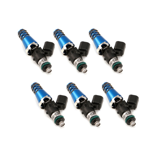 Injector Dynamics 1340cc Injectors - 60mm Length - 11mm Blue Top - 14mm Lower O-Ring (Set of 6) Injector Dynamics Fuel Injector Sets - 6Cyl  AXOPROS