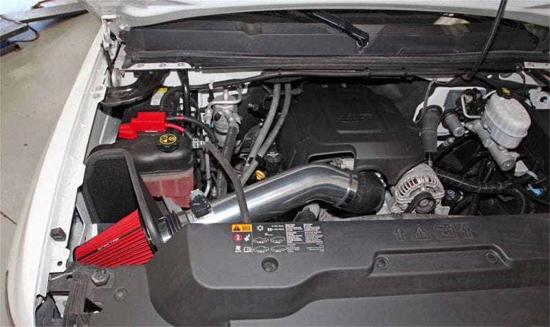 Spectre 11-13 GM 2500HD/3500HD V8-6.0L F/I Air Intake Kit - Polished w/Red Filter Spectre Cold Air Intakes  AXOPROS
