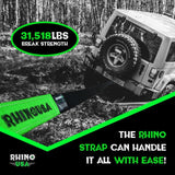 Rhino USA 30Ft Tow Strap/Shackles Combo Rhino USA Shackle Kits  AXOPROS