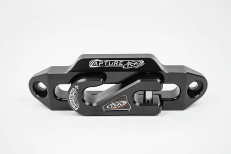 Addictive Desert Designs 1-5/16in Winch Fairlead Plate w/ Recessed Round End Hook - Black Addictive Desert Designs