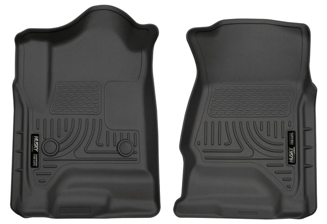 Husky Liners 14 Chevrolet Silverado 1500/GMC Sierra 1500 WeatherBeater Black Front Floor Liners Husky Liners Floor Mats - Rubber  AXOPROS