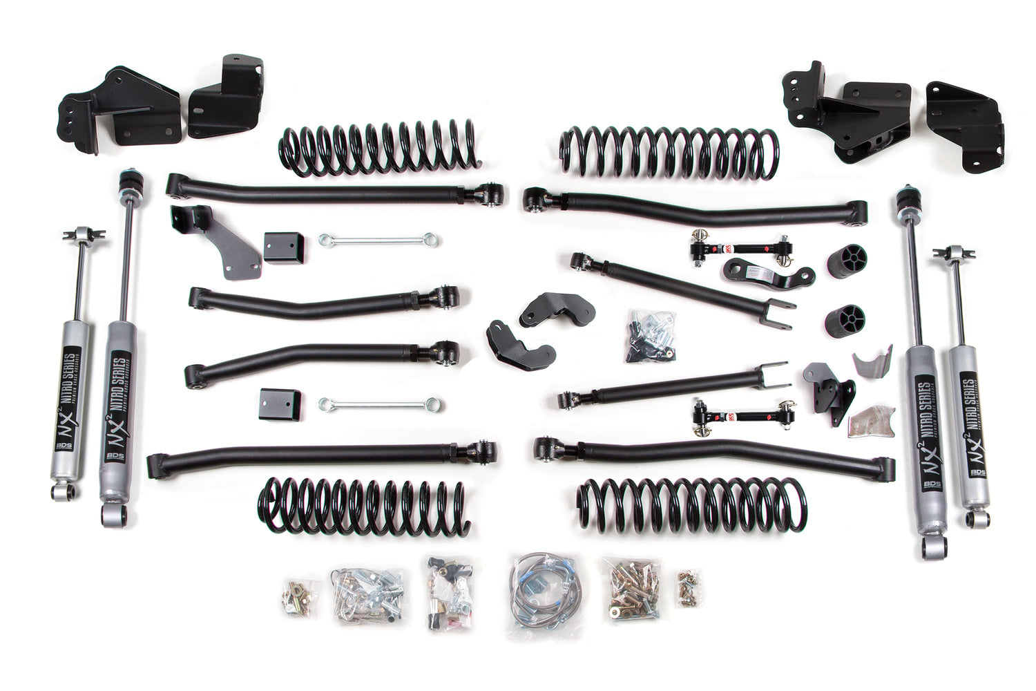 6.5 Inch Lift Kit - Long Arm - Jeep Wrangler JK (07-18) 4-Door BDS Suspension Suspension Lift Kit  AXOPROS