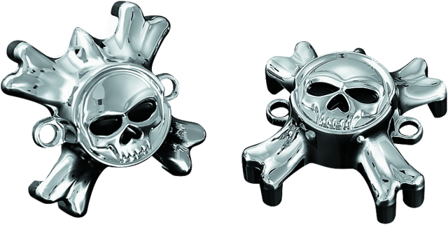 Kuryakyn Replacement Zombie Grip Emblems With Throttle Boss Chrome Kuryakyn Grips  AXOPROS