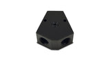 Vibrant Billet Aluminum Y-Block Fitting with 1/8in NPT Port - 1/2in NPT x 3/8in NPT x 3/8in NPT Vibrant Fittings  AXOPROS