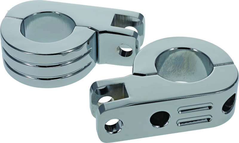 Bikers Choice Chrome Billet Highway Peg Mounts for 1.25 Inch Engine Guard Universal Custom Pr Bikers Choice Footpegs  AXOPROS