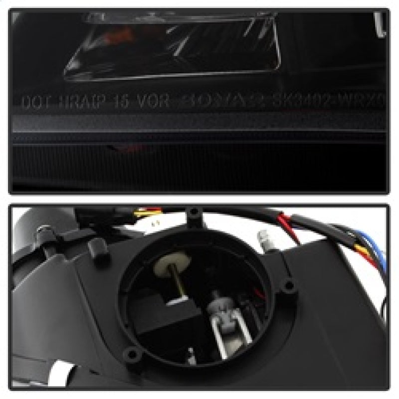Spyder Subaru WRX 06-07 Projector Headlights - HID Model Only - Black PRO-YD-SWRX06-HID-LBDRL-BK SPYDER Headlights  AXOPROS