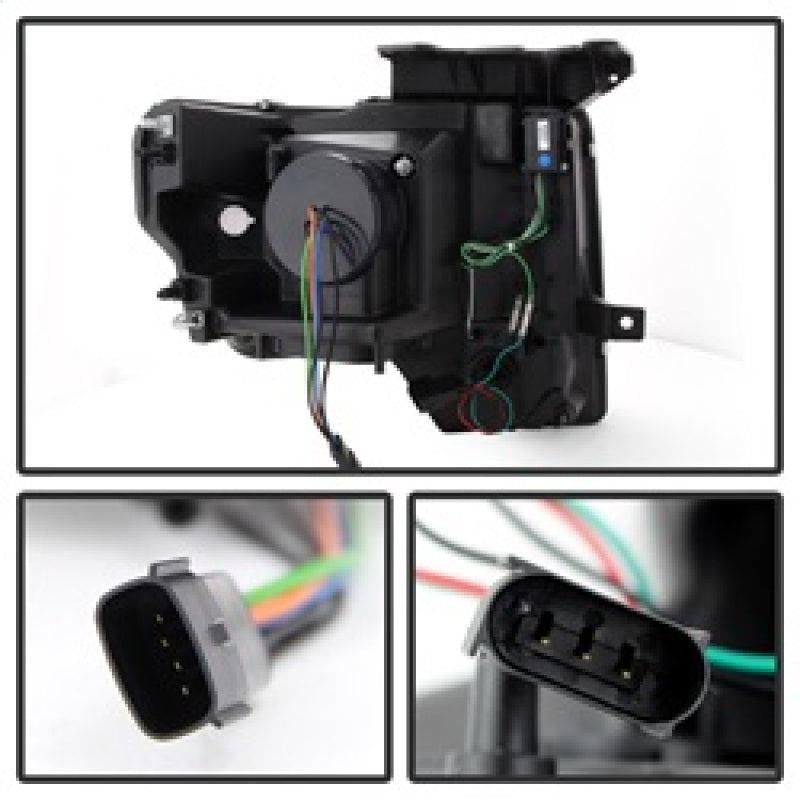 Spyder Ford F150 13-14 Projector Fctry Xenon Model- Light Bar DRL Chrm PRO-YD-FF15013-LBDRL-HID-C SPYDER Headlights  AXOPROS