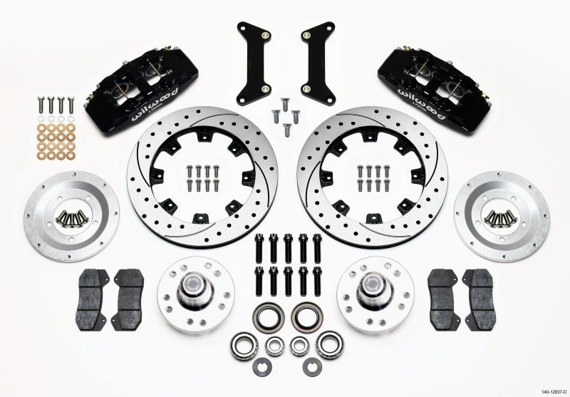 Wilwood Dynapro 6 Front Hub Kit 12.19in Drilled 79-87 GM G Body Wilwood Big Brake Kits  AXOPROS