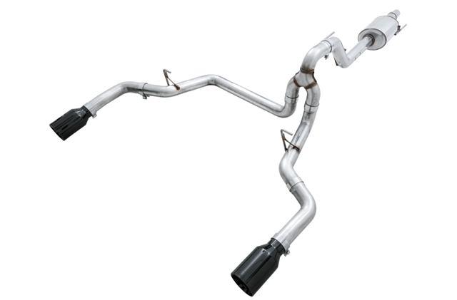 AWE Tuning 2015+ Ford F-150 0FG Dual Exit Performance Exhaust System w/5in Diamond Black Tips AWE Tuning Catback  AXOPROS