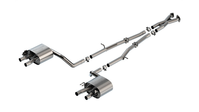 Borla 22-23 Kia Stinger 3.3L V6 Turbo 2.25in Pipe Dia Dual Split Rear Exit S-Type Cat-Back Exhaust Borla Catback  AXOPROS