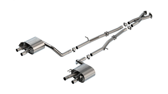 Borla 22-23 Kia Stinger 3.3L V6 Turbo 2.25in Pipe Dia Dual Split Rear Exit S-Type Cat-Back Exhaust Borla Catback  AXOPROS