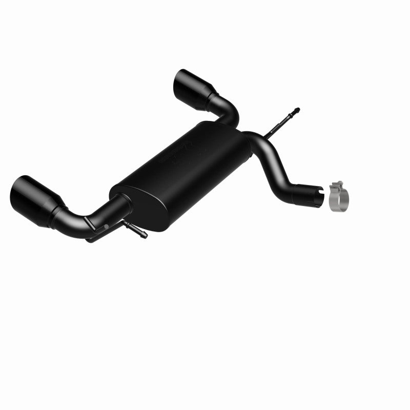 MagnaFlow 07-17 Jeep Wrangler JK 3.8/3.6L Dual Split Rear Exit Black Axle-Back Exhaust - AXOPROS Magnaflow Axle Back  