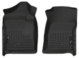 Husky Liners 07-12 Chevrolet Silverado/GMC Sierra Regular Cab WeatherBeater Black Floor Liners Husky Liners Floor Mats - Rubber  AXOPROS