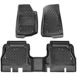 Rugged Ridge Floor Liner Kit Black F/R 20-21 Jeep Gladiator (JT) Rugged Ridge Floor Mats - Rubber  AXOPROS