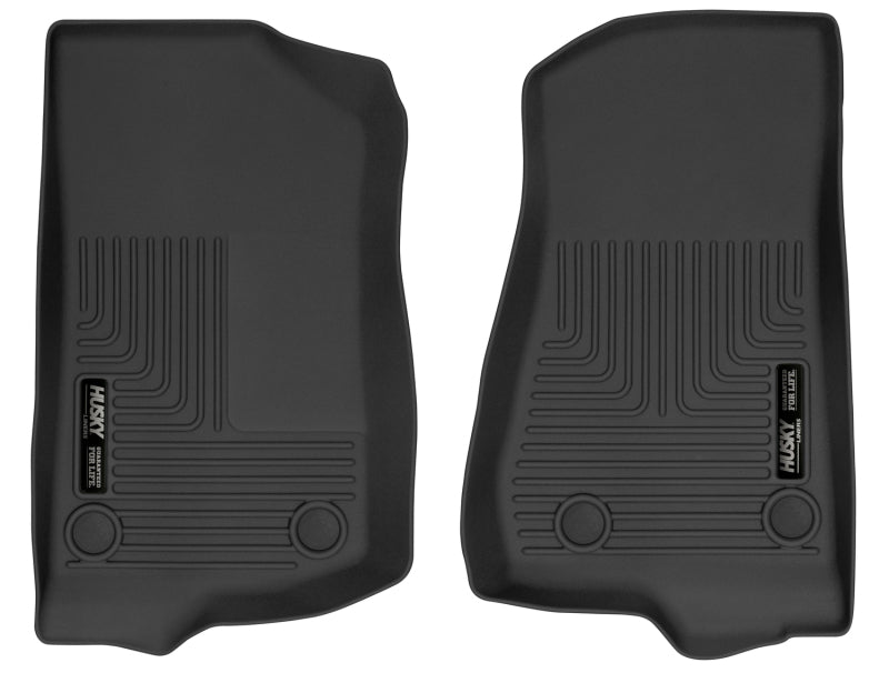 Husky Liners 19-24 Jeep Wrangler JL/JLU X-Act Contour Black Front Floor Liners Husky Liners Floor Mats - Rubber  AXOPROS