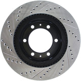 StopTech 07-08 Toyota FJ Cruiser / 05-08 Tacoma (6 lug) / 03-08 4 Runner (319mm disc) SportStop Slo Stoptech Brake Rotors - Slot & Drilled  AXOPROS