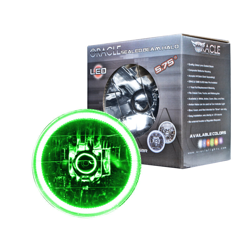 Oracle Pre-Installed Lights 5.75 IN. Sealed Beam - Green Halo SEE WARRANTY ORACLE Lighting Headlights  AXOPROS