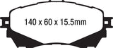EBC 14+ Mazda 6 2.5 Greenstuff Front Brake Pads EBC Brake Pads - Performance  AXOPROS