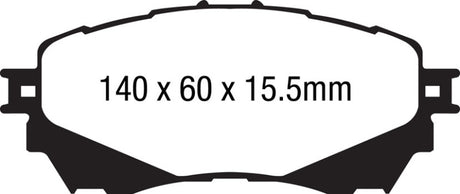 EBC 14+ Mazda 6 2.5 Greenstuff Front Brake Pads EBC Brake Pads - Performance  AXOPROS