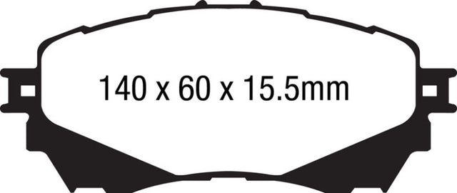 EBC 14+ Mazda 6 2.5 Greenstuff Front Brake Pads EBC Brake Pads - Performance  AXOPROS