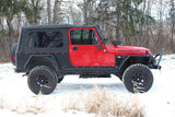 Fishbone Offroad 97-06 Jeep Wrangler TJ Steel Tube Fenders Front 3In Flare - Blk Textured Powdercoat Fishbone Offroad Fenders  AXOPROS
