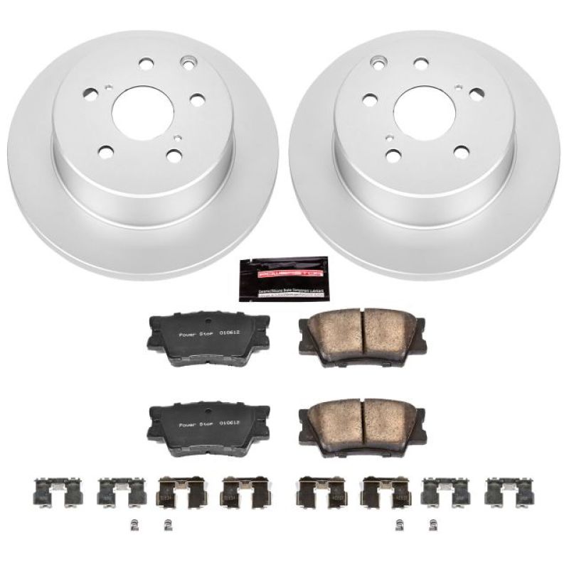 Power Stop 10-12 Lexus HS250h Rear Z17 Evolution Geomet Coated Brake Kit PowerStop Brake Kits - Performance Blank  AXOPROS